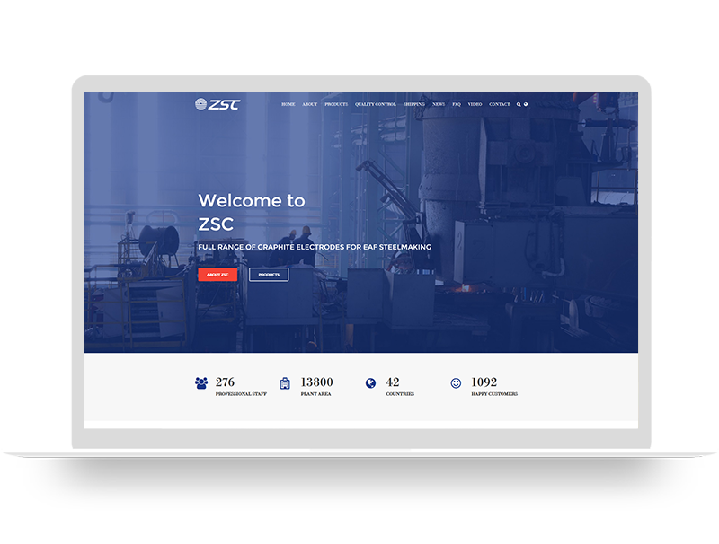 石墨電極公司官網定制 外貿企業(yè)網站設計 中英文網站建設